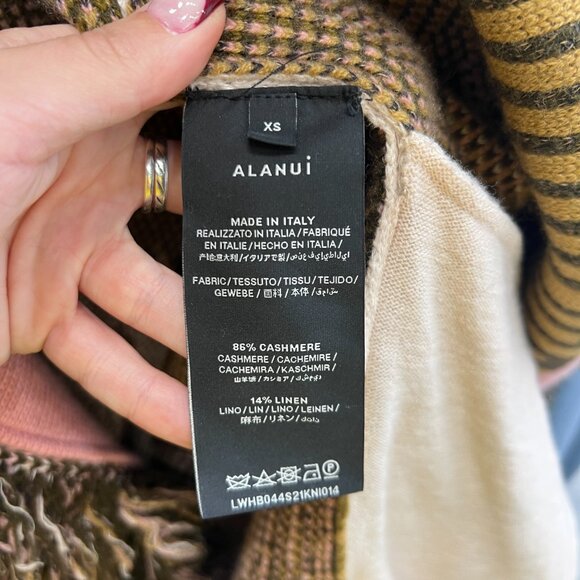 $3590 Alanui Brown Pink Saguaro Lovers Icon Cardigan Belted Sweater size XS - Picture 10 of 10